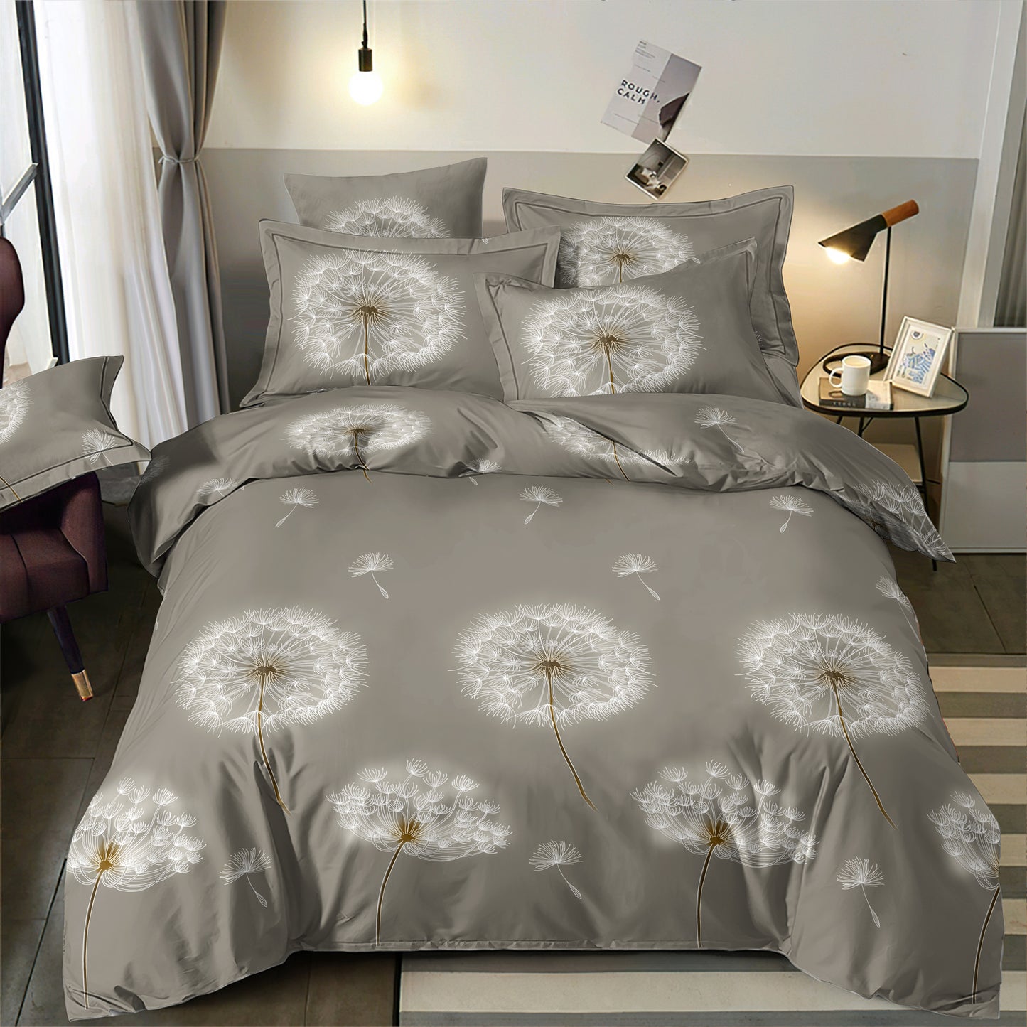 100% Puuvillakangas - Võilillepuhmaga 220cm 146 g/m²