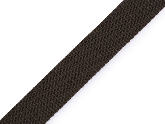 Band für Taschen, Riemen 25 mm – dunkelbraun