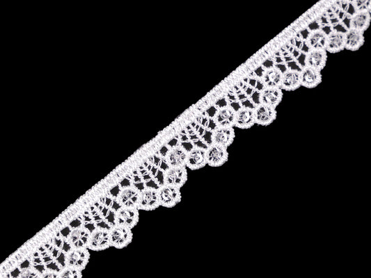 Mežģīne ar spīdumiem 1,4 cm-balta