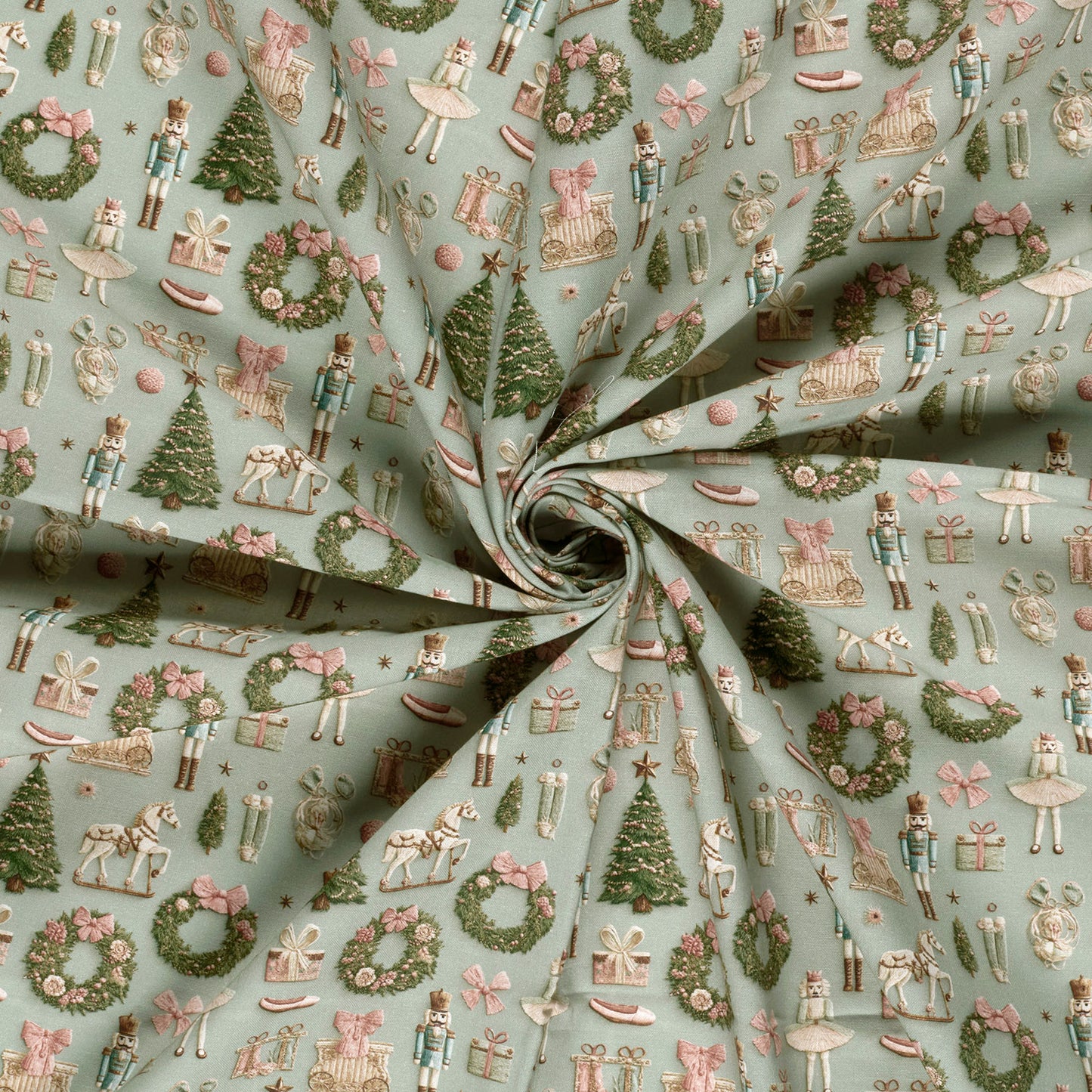 Premium 100% Baumwollstoff – Weihnachtszauber