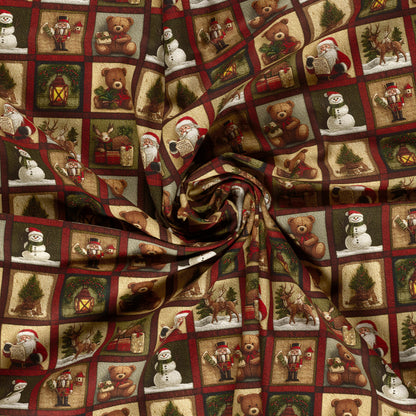 Tissu premium 100 % coton-cartes de Noël