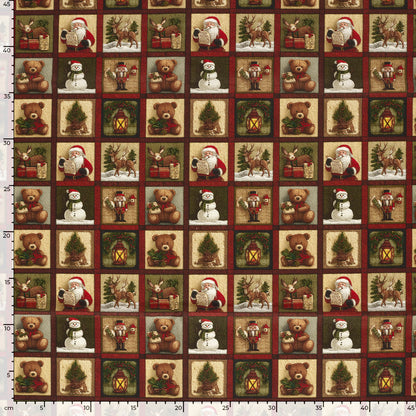 Tissu premium 100 % coton-cartes de Noël