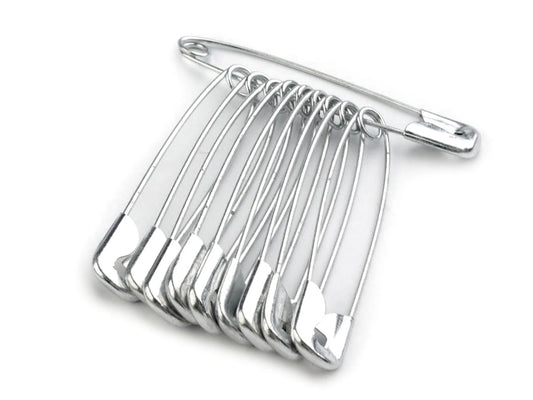 Ohutusnõelad, klambrid 45 mm - hõbedased (pakendis 10 tk)