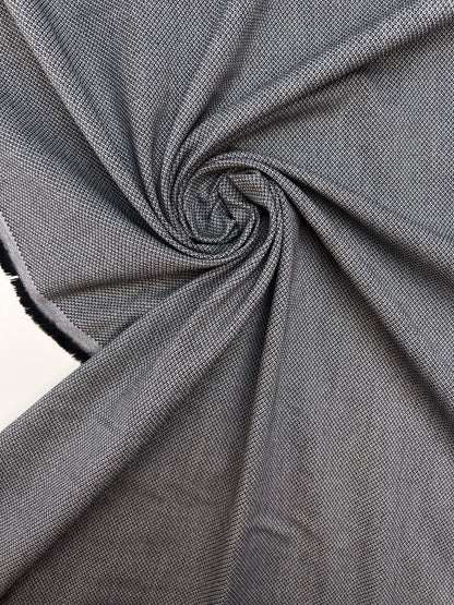 Tissu en coton jacquard avec élasthanne, gris – Italie