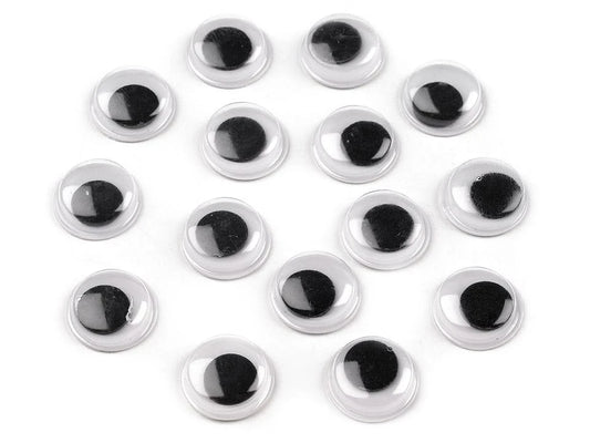 Rotaļlietu acis ar līmlenti Ø10 mm 50 gab