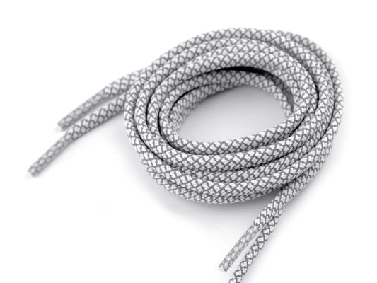 Shoelaces | sweater cords, reflective, length 130 cm - light gray
