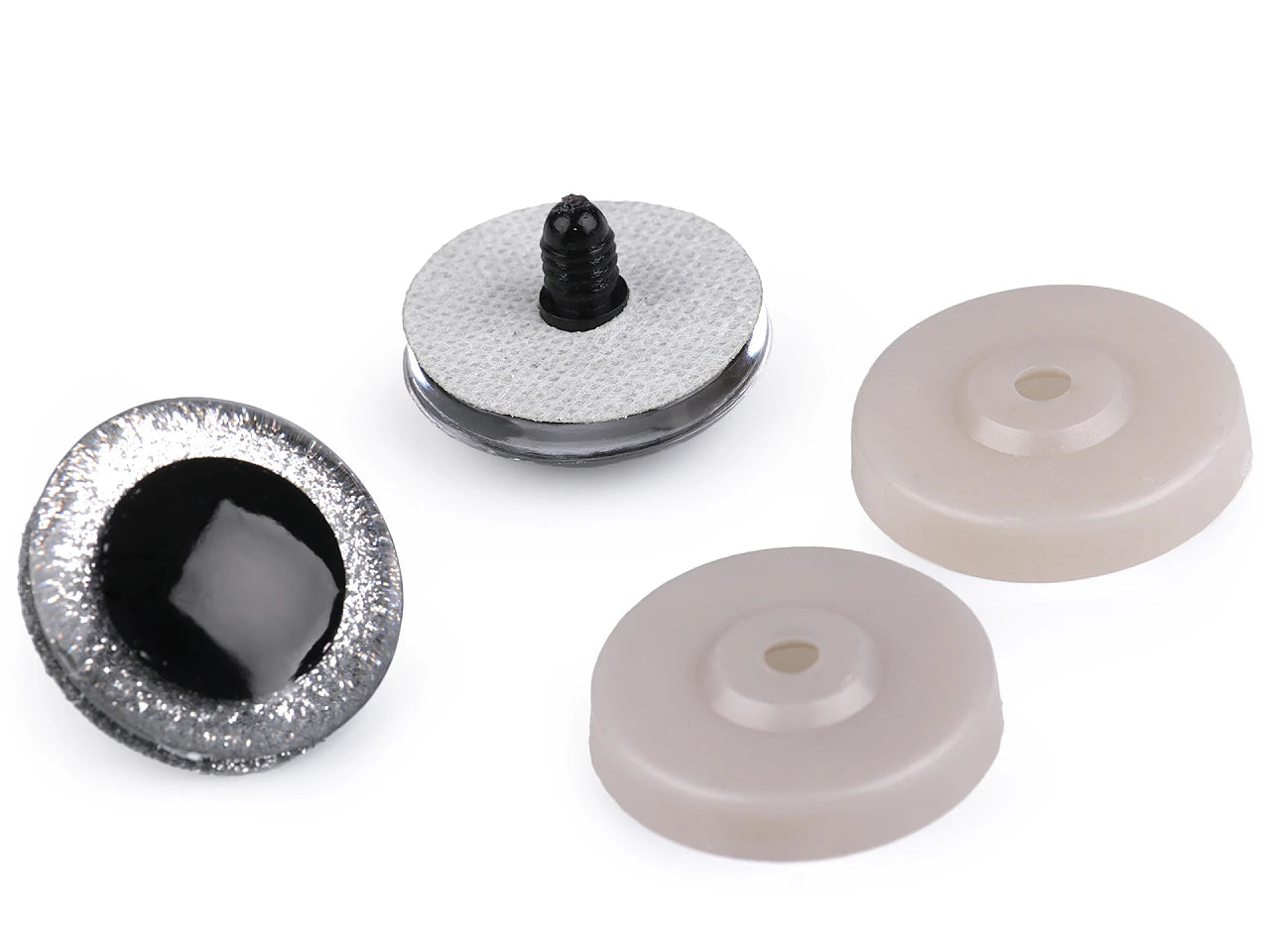 Rotaļlietu acis Ø40 mm ar spidumiem (iepakojumā 2 pāri)