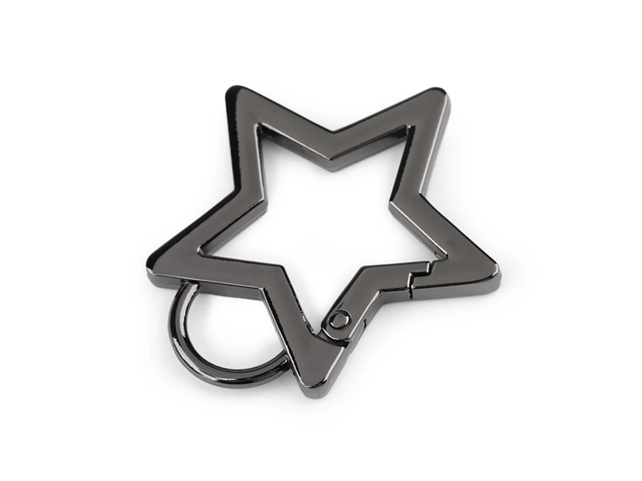 Metāla karabīne zvaigznes formā – 12 mm|dažādu toņu