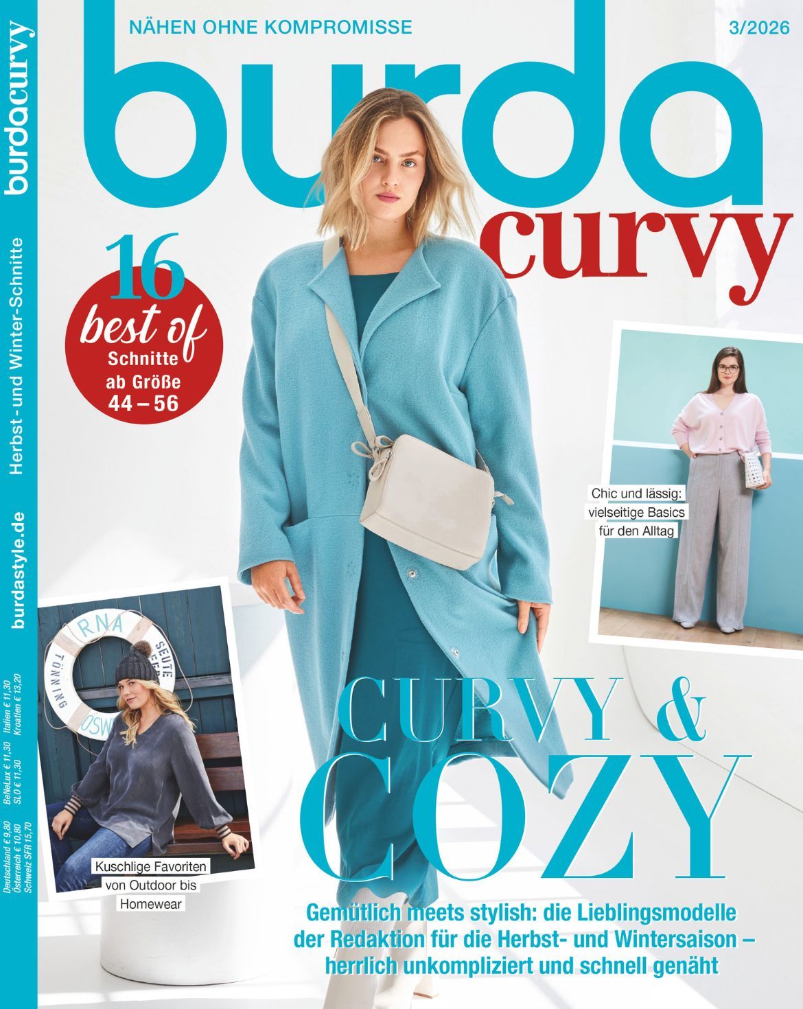 Burda Curvy 3/2026 – Nähzeitschrift mit Schnittmustern, auf Deutsch