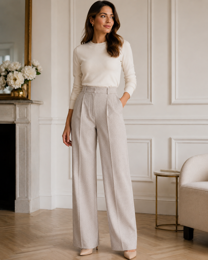 Anzugstoff – grau mit feinem Muster