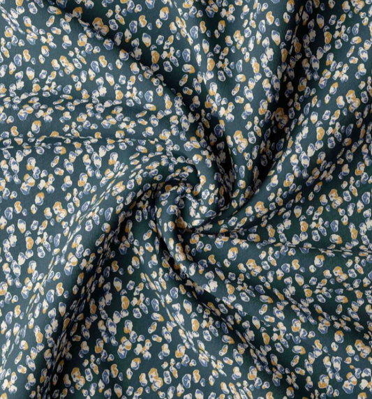 100 % Viskosestoff – Blaue Kieselsteine