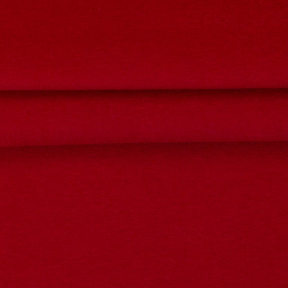 Tricot en coton molletonné - rouge intense