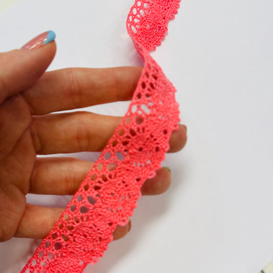 100% puuvillane pits 2,5 cm - korall