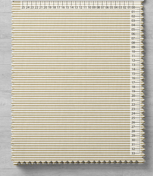 100% medvilnės audinys – smėlio atspalvio linijos 125 g/m²