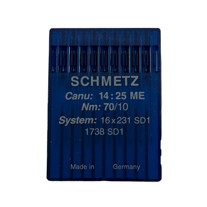 Adhesive needles for industrial sewing machines SCHMETZ DBx1 SD1 – for leather, plastic, and PVC materials (10 pcs.)