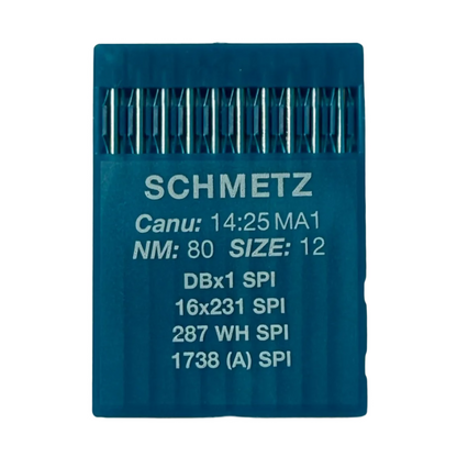Aiguilles pour machines à coudre industrielles SCHMETZ DBx1 (1738) SPI pour tissus épais et fins - 10 pièces