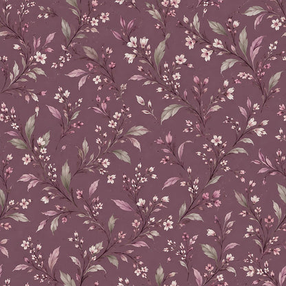 Softshell-Stoff mit Blumenmuster auf Altrosa-Hintergrund