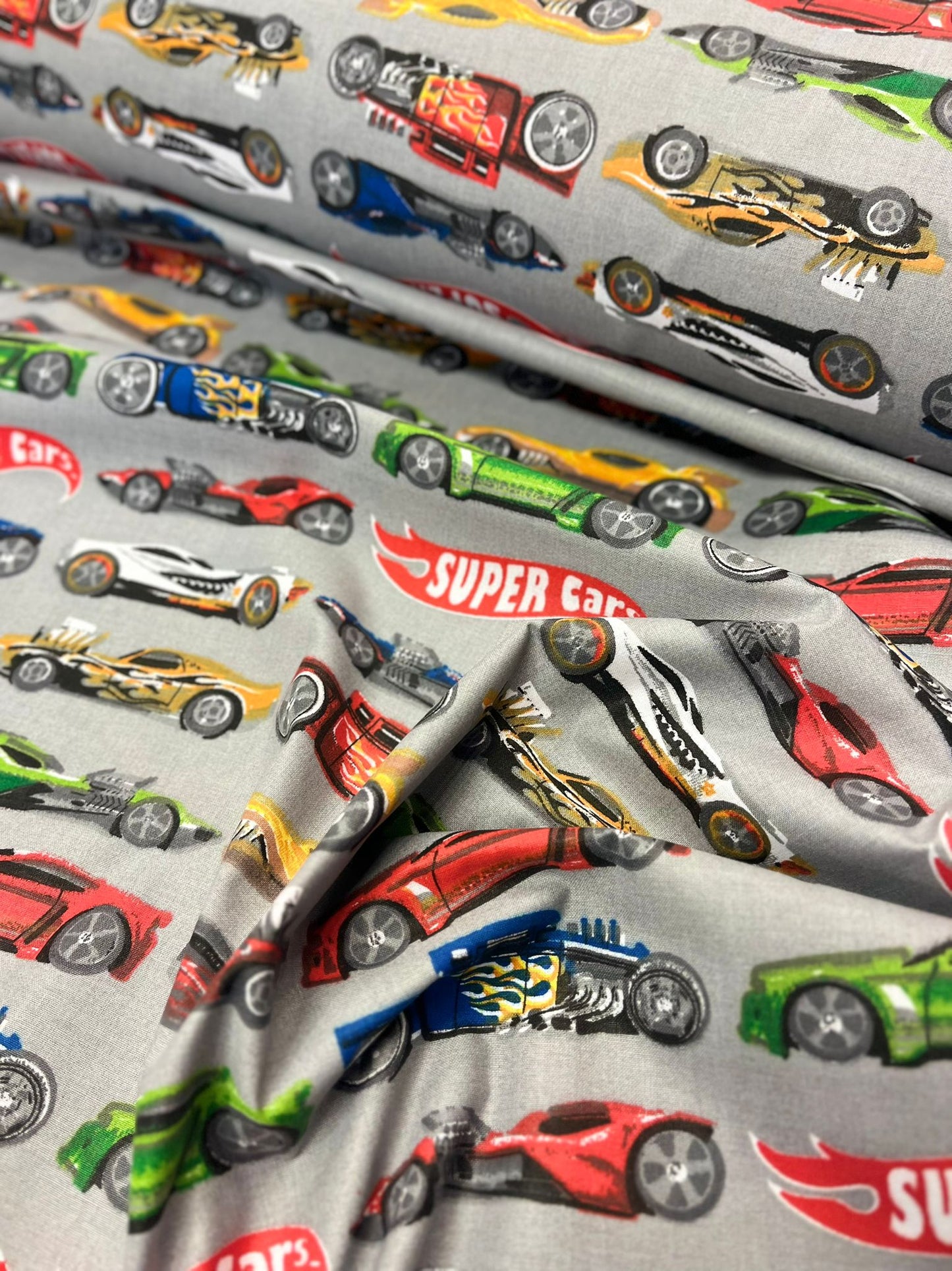 100 % Baumwollstoff – Superauto, 125 g/m²