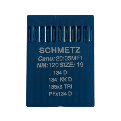 Image de aiguilles pour machines à coudre industrielles SCHMETZ 134 D pour cuir (10 pièces) – disponibles chez Šarlotes audumi