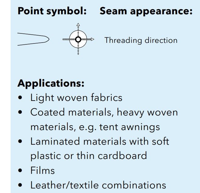 Attēls ar Adatas rūpnieciskajām šujmašīnām SCHMETZ DBx1 SERV 7 – universālās (10gab.) – pieejams Šarlotes audumi