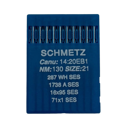 Image des aiguilles pour machines à coudre industrielles SCHMETZ DBx1 SES – pour la maille et les vêtements de sport (10 pcs) – disponibles chez Šarlotes audumi