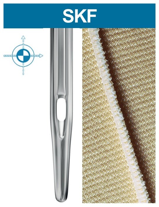 Attēls ar Adatas rūpnieciskajām šujmašīnām SCHMETZ DBx1 SKF – ļoti rupjai trikotāžai (10 gab.) – pieejams Šarlotes audumi