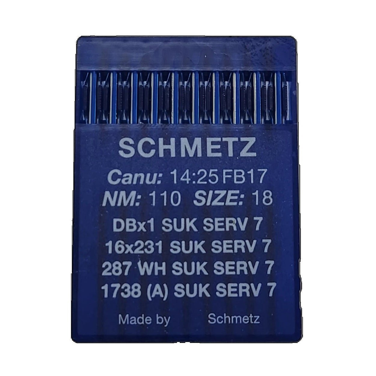 Attēls ar Adatas rūpnieciskajām šujmašīnām SCHMETZ DBx1 SUK SERV 7 – trikotāžai un džinsam (10gab.) – pieejams Šarlotes audumi