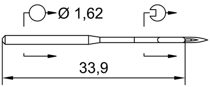 Adatas rūpnieciskajām šujmašīnām SCHMETZ DBx1 – universālās (10gab.)