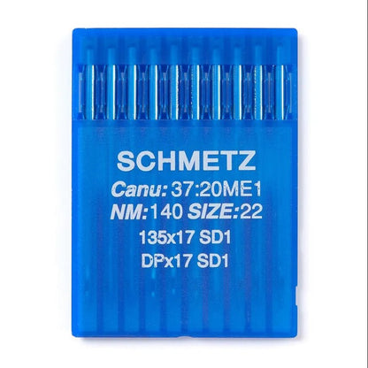 Attēls ar Adatas rūpnieciskajām šujmašīnām SCHMETZ DPX17 SD1 – ādai, plastmasai un PVC materiāliem (10gab.) – pieejams Šarlotes audumi