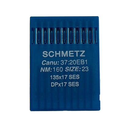 Image des aiguilles pour machines à coudre industrielles SCHMETZ DPX17 SES – pour la maille et les vêtements de sport (10 pièces) – disponibles chez Šarlotes audumi
