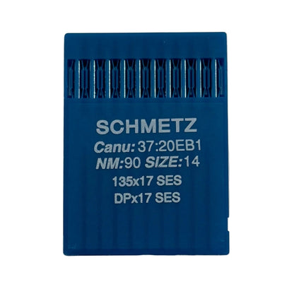 Image d’aiguilles pour machines à coudre industrielles SCHMETZ DPX17 SES – pour le jersey et les vêtements de sport (10 pcs) – disponible chez Šarlotes audumi