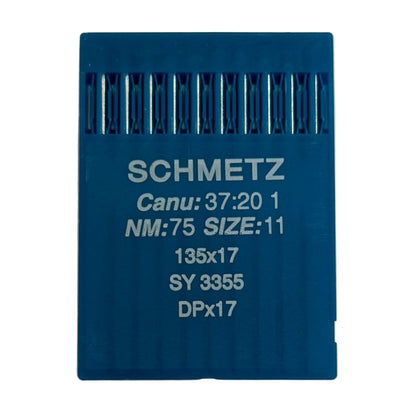 Photo des aiguilles pour machines à coudre industrielles SCHMETZ DPX17 - universelles (10 pcs) – disponibles chez Šarlotes audumi