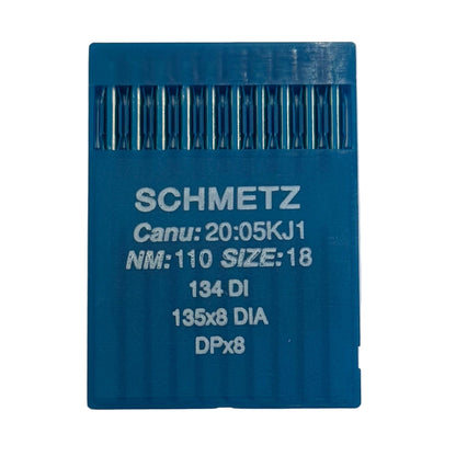 Image avec aiguilles pour machines à coudre industrielles SCHMETZ DPx5 DI - cuir (10 pcs) – disponible chez Šarlotes audumi