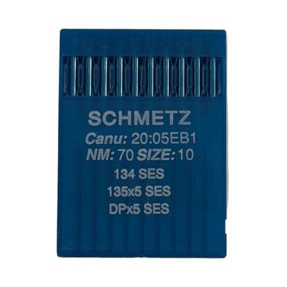 Image de machines à coudre industrielles à aiguilles SCHMETZ DPx5 SES – pour la maille et les vêtements de sport (10 pcs) – disponible chez Šarlotes audumi