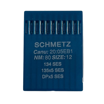 Image d’aiguilles pour machines à coudre industrielles SCHMETZ DPx5 SES – pour maille et vêtements de sport (10 pcs) – disponible chez Šarlotes audumi