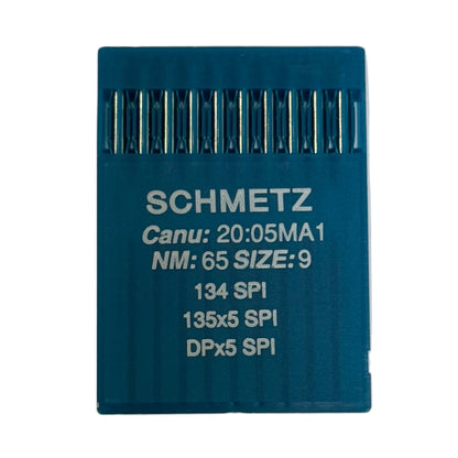 Image des aiguilles pour machines à coudre industrielles SCHMETZ DPx5 SPI – pour tissus épais et fins (10 pcs) – disponible chez Šarlotes audumi