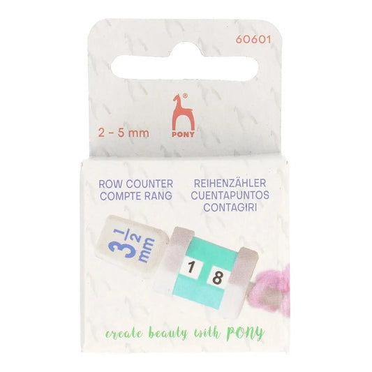 Attēls ar Adīšanas valdziņu skaitītājs Pony Row Counter – pieejams Šarlotes audumi
