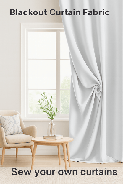 Curtain fabric, blackout Blackout|230 g/m² 140 cm| white