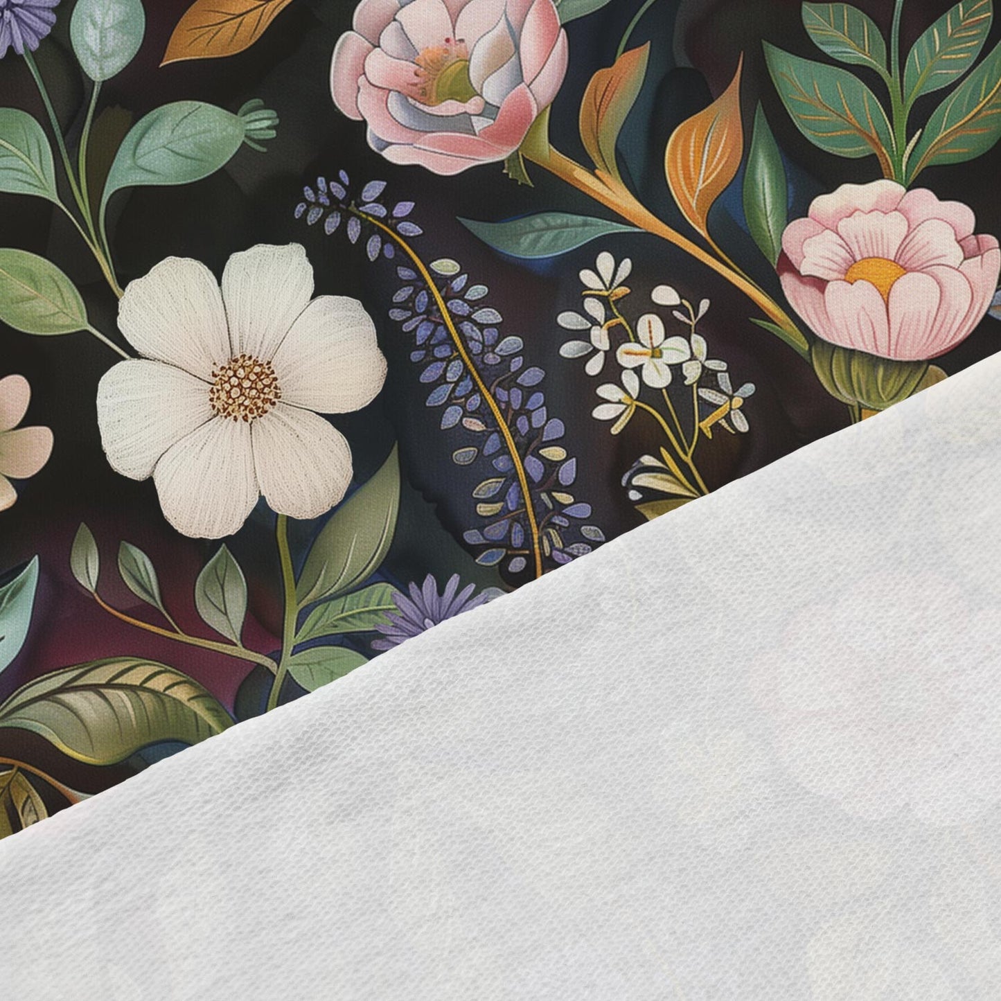 Cotton loopback knit - Mysterious Meadow 250 g/m²