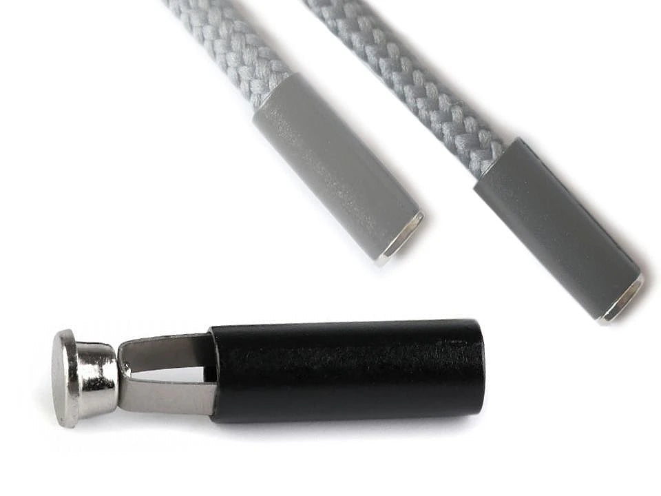 Image de l’embout de cordon avec bloqueur Ø5 mm, 4 pcs – solution pratique et esthétique – disponible chez Šarlotes audumi
