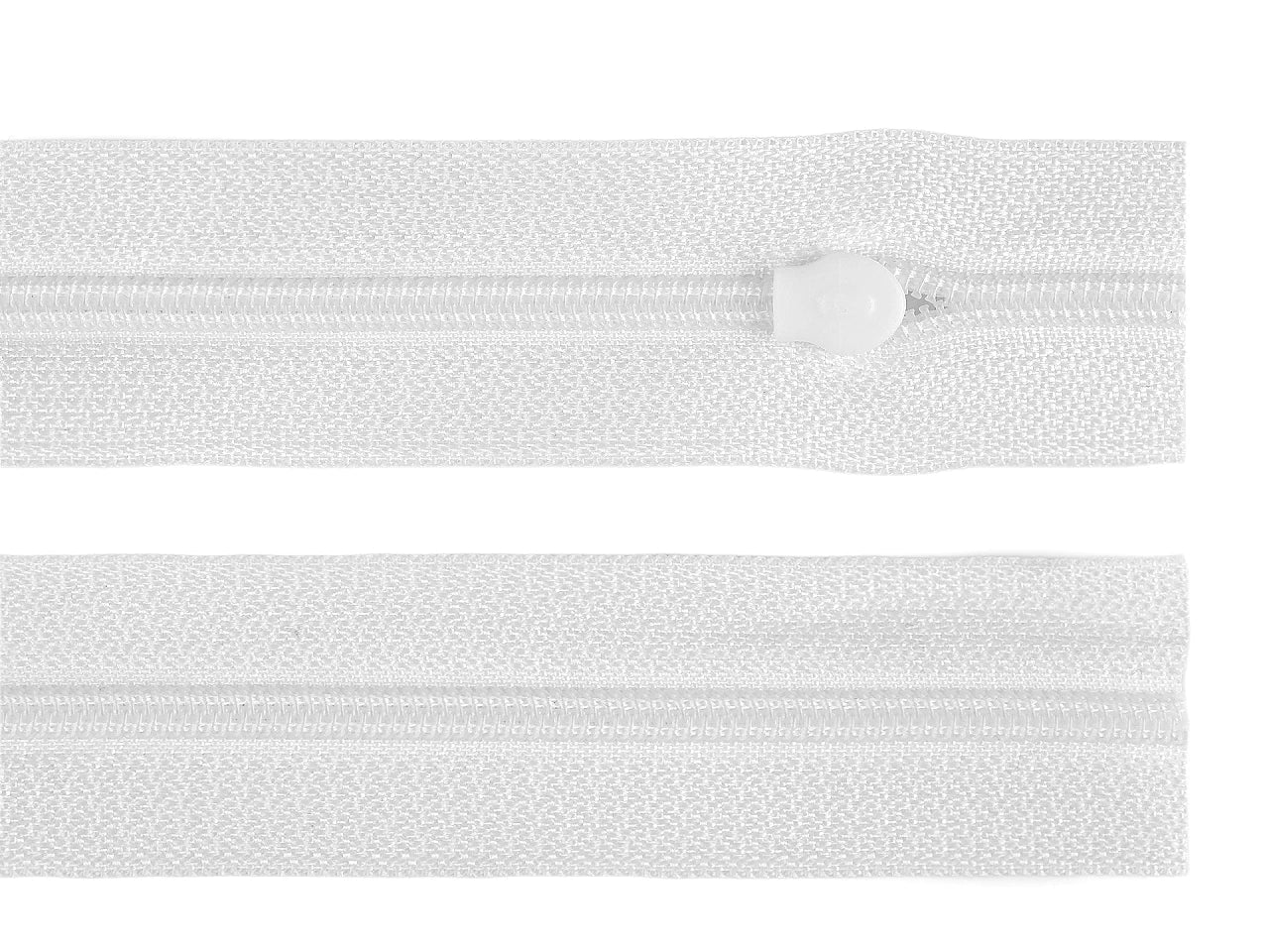 Image d’une fermeture éclair blanche pour linge de lit blanc - blanc – disponible chez Šarlotes audumi