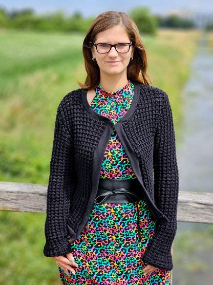 Image de tricot épais 100 % coton - noir 615 g/m² – disponible chez Šarlotes audumi