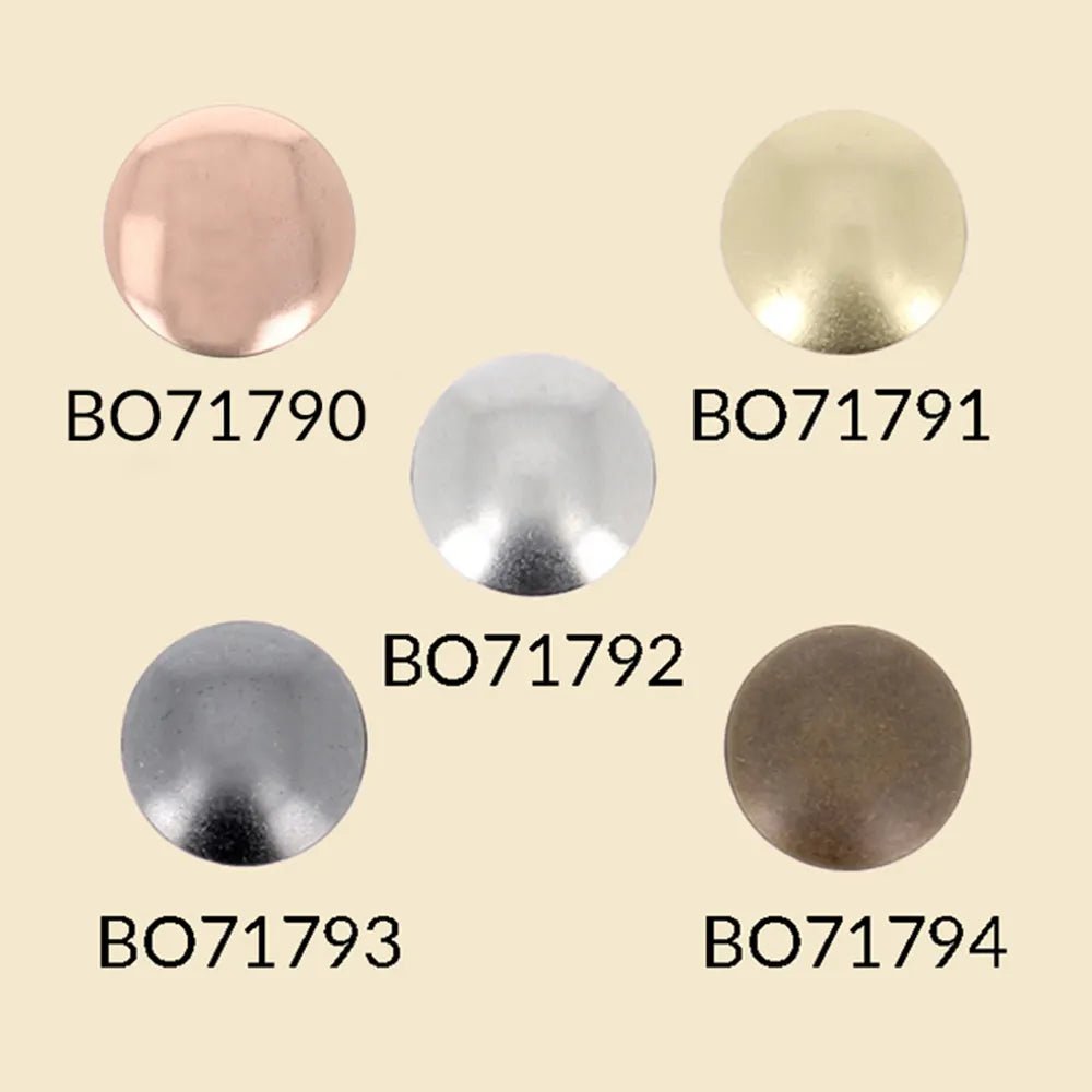 Bild mit BOHIN Magic Druckknöpfen ohne Zange 14 mm – Rose Gold, 4 Stück – online bei Šarlotes audumi erhältlich
