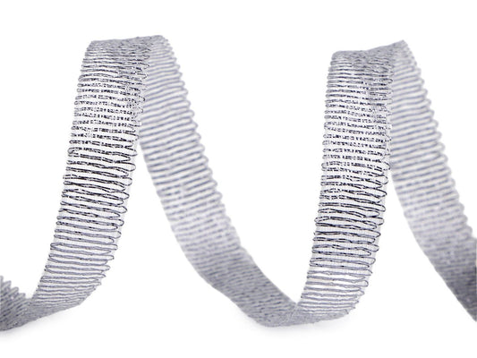 Attēls ar Brokāta lente ar lureksu | 10 mm platumā,10 m iepakojums | dažādu toņu – pieejams Šarlotes audumi