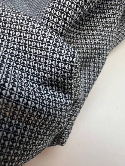 Tissu en coton jacquard avec élasthanne, gris – Italie