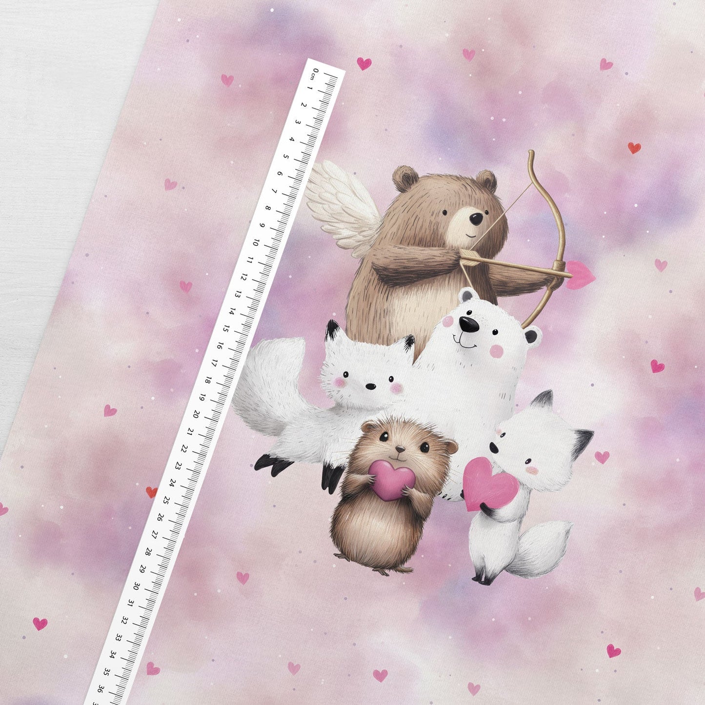 Attēls ar Cilpiņtrikotāžas panelis 40x50 cm - mīlestība virmo gaisā 250 g/m² – pieejams Šarlotes audumi