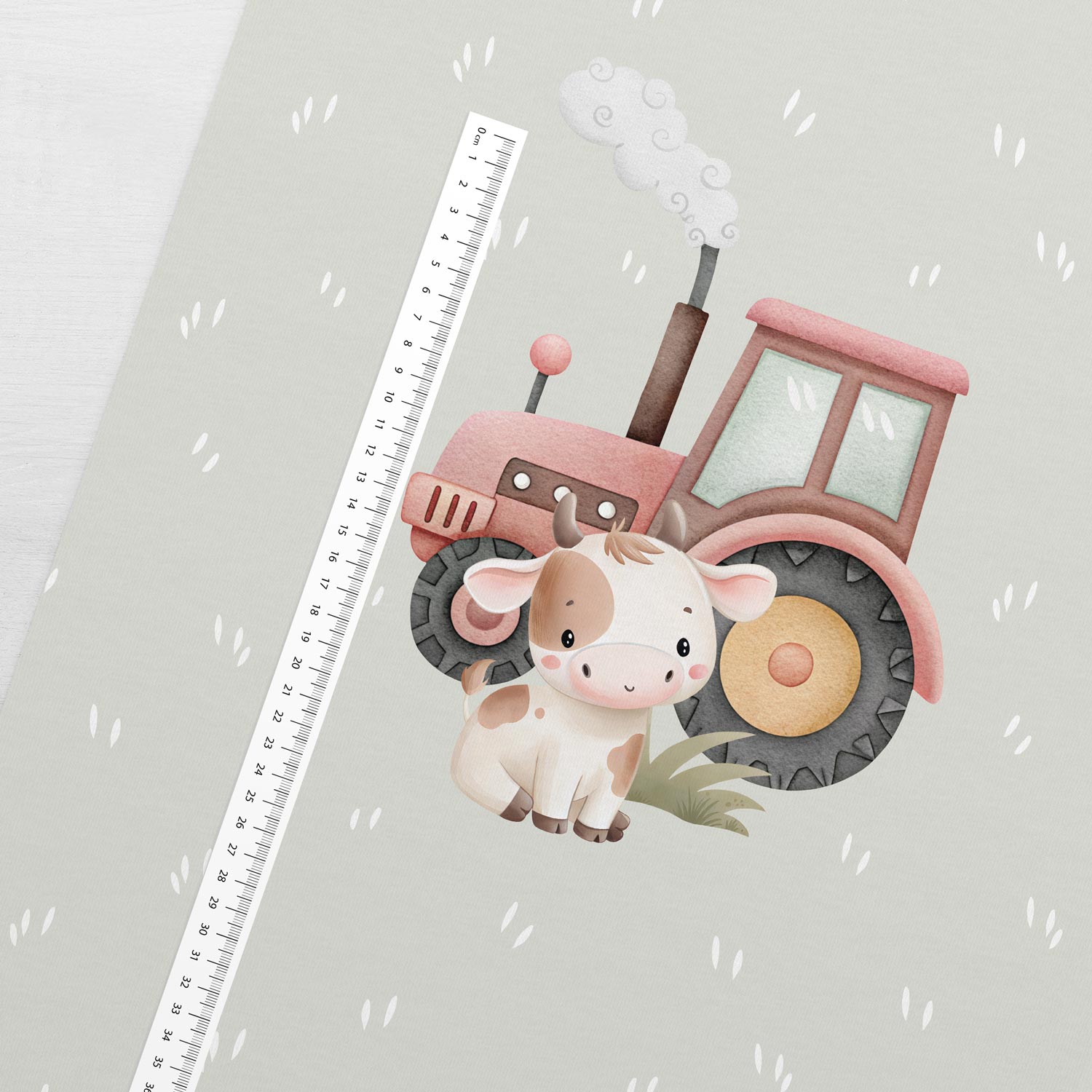 Attēls ar Cilpiņtrikotāžas panelis - mīlīgais teliņš 250 g/m² | Dizains - 04 – pieejams Šarlotes audumi