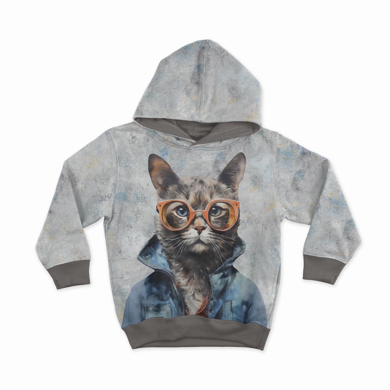 Image du panneau en tricot bouclé - chat charmant 250 g/m² | Design - 01 – disponible chez Šarlotes audumi