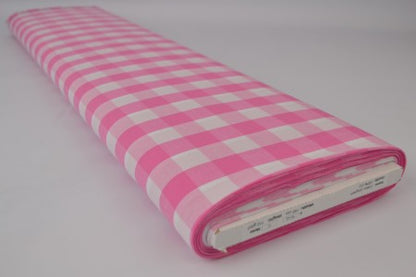 Popeline, rosa kariert (21-mm-Karo)