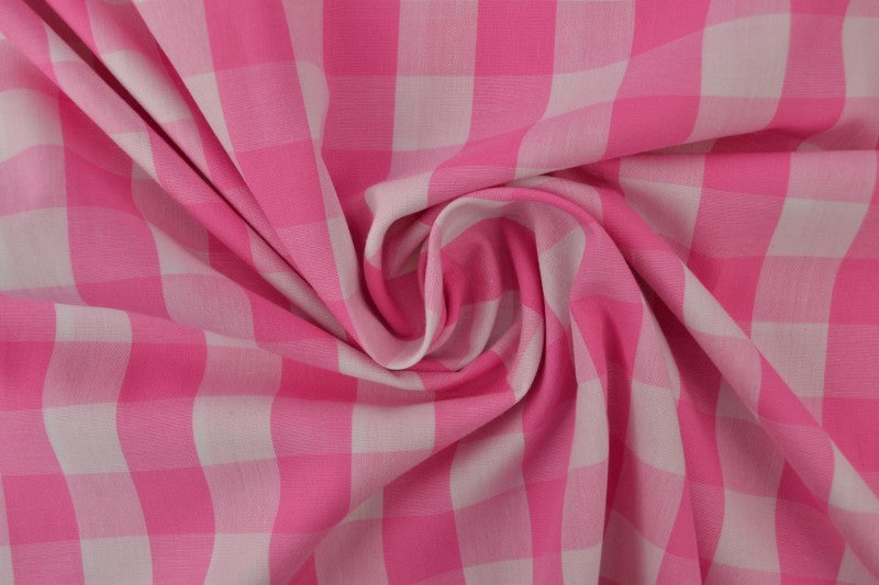 Popeline, rosa kariert (21-mm-Karo)